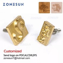 불박기 가죽 공예 불박 도장 기계 제작 인쇄 ZONESUN-맞춤 디자인 사용자 정의 핫 황동 스탬프 철 금형 개인 로고 금형 난방 나무 쿠키 DIY 선물, small than 5x10cm