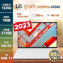LG전자 2023년형 그램15 15ZD95Q-GX56K 윈도우탑재, WIN11 Home, 16GB, 512GB, 코어i5, 화이트