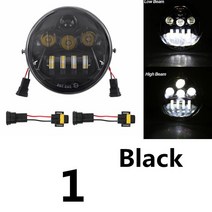 HARLEY-LED 헤일로 헤드라이트 DRL 헤드램프 E9 02-16 년식 할리 V 로드 VRSC VRSCA VROD VRSCDX LED, 1 black, 01 1 black