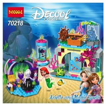 우주고양이 레고 디즈니 아리엘과 마법 주문 인어공주 중국 호환, 미녀와 야수 벨의 마법궁전(중국호환)