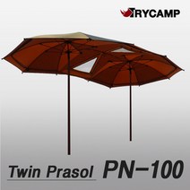 트라이캠프 트윈파라솔/본부석 파라솔/본부석 텐트 PN-100, PN-100 월 4개 포함