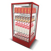 전기 보온고 온장고 캔 음료 저장고 진열 마트, 블랙 싱글 디스크 더블 도어 2층