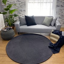 엠보 단모 극세사 러그(원형) 150x150cm 워셔블 카페트 이케아