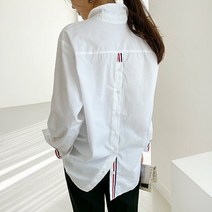 그녀희제 탄닌 배색 뒤트임 셔츠