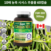 시서스 60비건캡슐 CQR-300 시서스추출물 캐나다 식약처인증 허바캐나다, 1병/60정