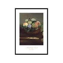 (완제품 액자) (에두아르 마네 21작품) 더윤 모던스타일 캔버스 명화 인물화 정물화 그림 인테리어 액자, 블랙 A3(297x420mm)