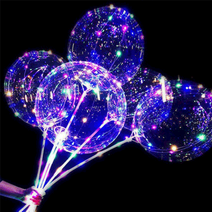 LED 풍선 이벤트 생일 선물 파티, 2.LED 풍선세트-스틱, 손펌프(색상랜덤)