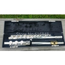 Gemeinhardt M3 C 조정 플루트 골드 립 Cupronickel 실버 도금 플루트 17 키 오픈 홀 악기 케이스