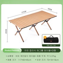 캠핑테이블 야외 접이식 탄소강 피크닉 치킨 롤 휴대용 알루미늄 합금