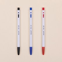 모나미 153 볼펜 0.7mm 검정/파랑/빨강 12개입, 검정