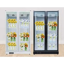 꽃냉장고 진열대 꽃보관함 식물냉장고 꽃집 꽃쇼케이스, (화이트) 820L 강화유리도어