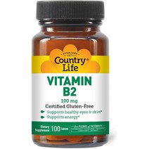 컨트리라이프 Vitamin B-2 리보플라빈 100mg 100정, 1팩