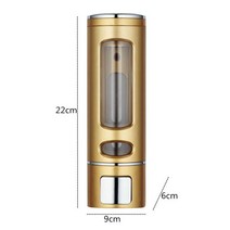 가글 손세정제 샴푸 핸드워시 자동 디스펜서 벽걸이 비누 디스펜서 스테인레스 스틸 펌프 500ml/800ml/10, 06 400ml Gold