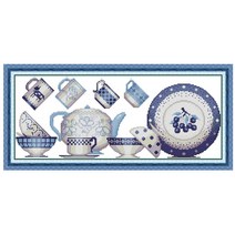 도자기 수제 바느질 바느질 작업 14ct 크로스 스티치 DIY 자수 가정 장식을 위해 인쇄 된 14ct, 다중, 다른
