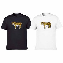 DT 호랑3 디지털프린팅 인쇄티셔츠 커플티 반팔티 오버핏 daetong2024*4133459Tw