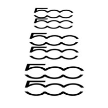 캘리퍼커버 브레이크튜닝 6Pcs 자동차 브레이크 캘리퍼스 배지 스티커 피아트 500 팬더 Punto Tipo Abarth 차량 내열성 커버 자동 데칼 액세서리, [01] For 500, [01] Black