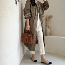 걸스데일리 / 걸스데일리/멜리덴 스트링 야상점퍼/야상 롱 점퍼
