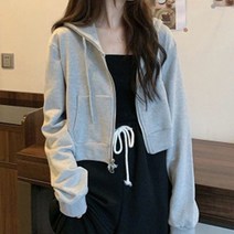 데이프릴 여성용 페민 무지 기본 후드집업 자켓