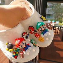 슈퍼 마리오 루이지 부라더스 (중) 신발장식 악세사리 파츠 세트 (12pcs)