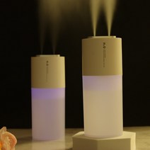 더블링 미니 가습기 무소음 초음파 무선 USB, 핑크