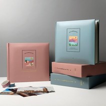대용량 사진첩 고급 양장 4X6 앨범 포켓, 블루