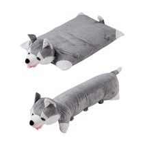 [라비쉬홈] 천연 라텍스 허스키 강아지 유아용 동물캐릭터 베개 필로우 죽부인