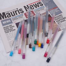 무인양품 0.5mm 정품 무지 MUJI 노크식 볼펜, 08_브라운