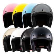 레트로 오토바이 헬멧 SOL AO-1 클래식 오픈페이스 헬멧, 레몬옐로우