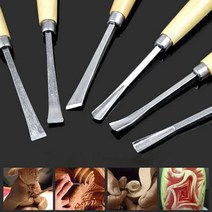 6Pcs Wood Carving Hand Chisel Set Carbon Steel DIY Manual Carpenters Sculpture Kit Woodworking Lathe, 6개