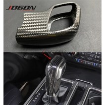 포드 F-150 랩터 픽업 2015- 2020 자동차 액세서리 리얼 탄소 섬유 내부 기어 시프트 노브 스티커 커버, 01 With TOW