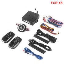 자동차 원격시동 스마트폰 스마트키 경보기 리모컨키 12v suv 열쇠가없는 항목 시스템 엔진 시작 경보 시스템 푸시 원 버튼 시작 시스템 원격 스타터 중지 액세서리, x5용