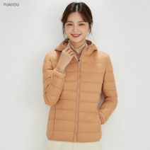 FUAIYOU 오리털 경량 후드 패딩점퍼