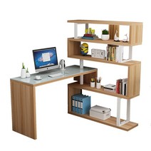 기억자책상 각도조절 ㄱ자 서재테이블, 화이트M