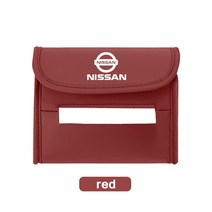 블랙박스 차량용 트럭 미니 외장형 가성비 가죽 자동차 티슈 박스 보관 가방 인테리어 액세서리 닛산 Qas, 04 Red-Nissan
