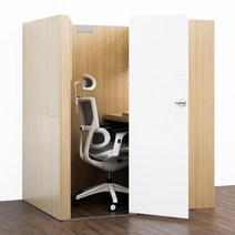 아이디어스터디 1인실 독서실책상 에디슨 슐레이먼오크 오른쪽 큰문형, 1인실 에디슨 슐레이먼오크 오른쪽 큰문형 (단품), 뉴 와이드 자연광 POWER LED 화이트, 바른자세 스마트패널+독서용 책거치대