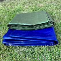 양면코팅 청색 국방색 방수포 모음 그라운드시트 타포린, 1, 국방색 5.4mX 10m