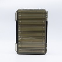 양면 루어 박스 미노우 에기 케이스 하드 태클박스, 대형 18칸, 블랙