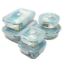 네오플램 내열유리 밀폐용기 사각 원형 찬통 반찬통 용량선택, 원형 950ml, 1개