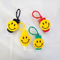 스마일 휴대용 손소독제 화장품 케이스 어린이집 유치원 답례품, 블랙