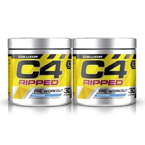 Cellucor 2개 C4 부스터 Ripped 헬스 프리워크아웃 아이시 블루 30 서빙 180 g, 180g