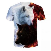 여름 남성 티셔츠 멋진 늑대 3D 프린트 남성용 반팔 연인 인쇄 3d 드롭 선박 탑 티 Camiseta 라운드 넥 패션 캐주얼 브랜드