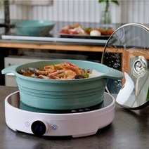 쿡핏 인덕션 매직 백금 쿡웨어 양수 냄비, 24cm