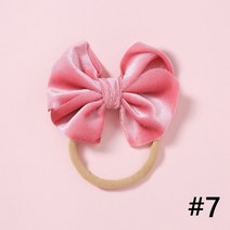 벨벳머리띠 아기 소녀 벨벳 활 머리띠 어린이 탄성 신생아 나일론 스키니 유아 붕대