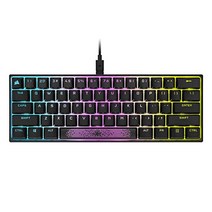 Corsair 미국출고-Corsair K65 RGB MINI 60% 기계식 게임용 키보드(키별 RGB 백라이트 사용자 지정 가능 CHERRY MX 속도 기계식 키 스위치 분리형 USB Type-C 케이블 AXON 하이퍼 프로세싱 기술-171197, 단일옵션, 단일옵션