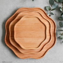 한식트레이 우드 플레이팅접시 고급쟁반 나무식판 튀김그릇, 단일사이즈