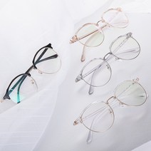 16007 육각 동그란 반테 투명 안경테 4컬러