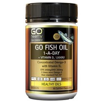 뉴질랜드 고헬씨 GO Healthy 피쉬오일 원어데이 + 비타민D 1000IU 90캡슐, 1팩