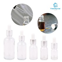 투명 스포이드 유리 리필 공병, 50ml, 2병