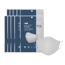 TAS 마스크 컬러에디션 KF94 새부리형 대형 성인용, 5개입, 10매, 라이트그레이