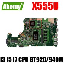 노트북 메인보드 X555UB Asus F555U 노트북 마더 보드 4G RAM I76500U cpu GT940M2GB, 02 AV2G I56th Gen 4G